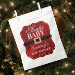 Santa Baby | Christmas Baby Shower Favour Bag<br><div class="desc">Celebrate in style with these fun and very trendy Christmas baby shower favour bags. The design is easy to personalise with your own wording and your family and friends will be thrilled when they receive these fabulous party bags. Matching items can be found in the collection.</div>