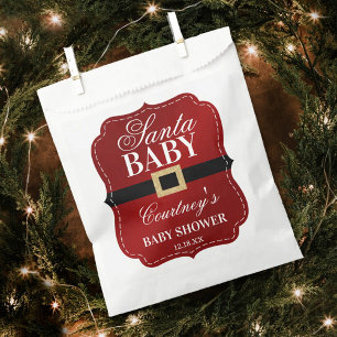 Santa Baby   Christmas Baby Shower Favour Bag