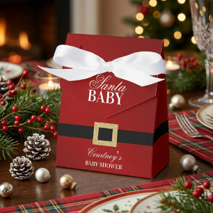 Santa Baby Christmas Baby Shower Favour Box