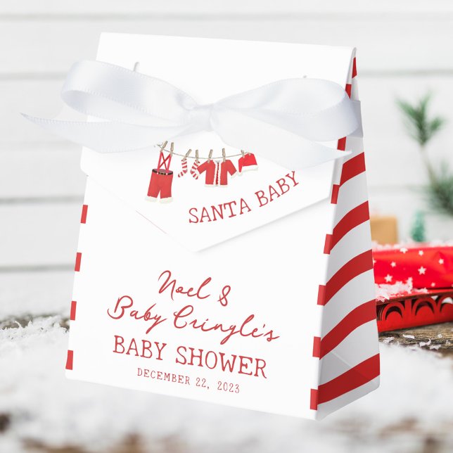Santa Baby Christmas Baby Shower Favour Box (Creator Uploaded)