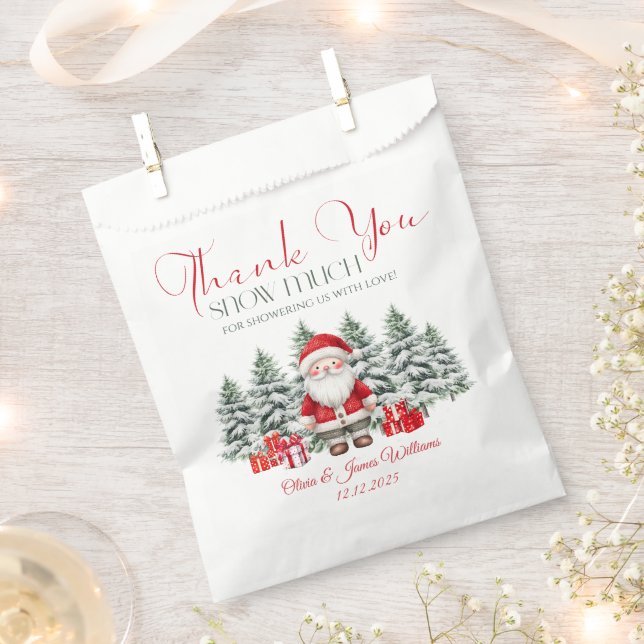 Santa Baby Christmas Baby Shower Gender Neutral Favour Bag (Clipped)