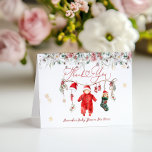 Santa Baby Christmas Baby Shower Gender Neutral Thank You Card<br><div class="desc">Santa Baby Christmas Baby Shower Gender Neutral Invitation</div>
