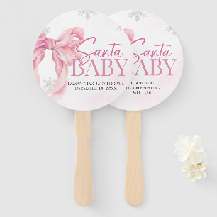 Santa Baby Christmas Baby Shower Hand Fan