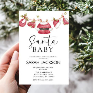 Santa baby Christmas baby shower Invitation