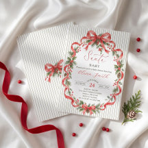 Santa Baby Christmas Baby Shower Invitation