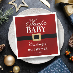 Santa Baby   Christmas Baby Shower Napkin