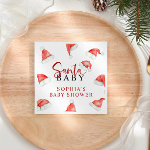 Santa Baby Christmas Baby Shower Napkins