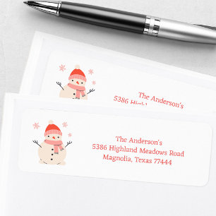 Santa Baby Christmas Baby Shower Return Address Label