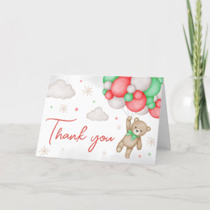 Santa Baby Christmas Baby Shower  Thank You Card