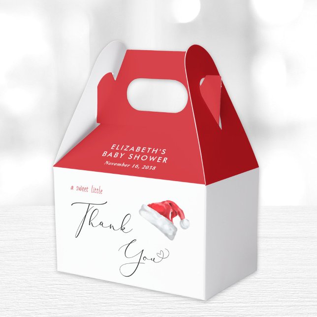 Santa Baby Christmas Baby Shower Thank You Favour Box (Creator Uploaded)