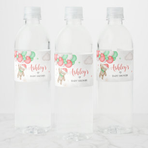 Santa Baby Christmas Baby Shower  Water Bottle Label