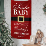 Santa Baby | Christmas Baby Shower Welcome Banner<br><div class="desc">Celebrate in style with this trendy baby shower welcome banner. The design is easy to personalise with your special event wording and your guests will be thrilled when they see this fabulous banner.</div>
