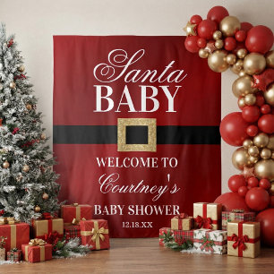 Santa Baby   Christmas Baby Shower Welcome Tapestry
