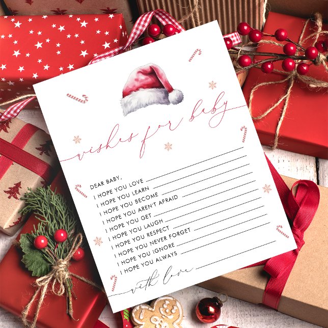 Santa Baby Christmas Baby Shower Wishes for Baby  (Creator Uploaded)
