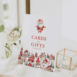 Santa Baby Christmas Cards and Gifts Pedestal Sign
