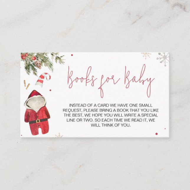 Santa Baby Christmas Clothes Books for Baby Enclosure Card (Front)