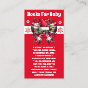 Santa Baby Christmas Coquette Bow Books For Baby Enclosure Card