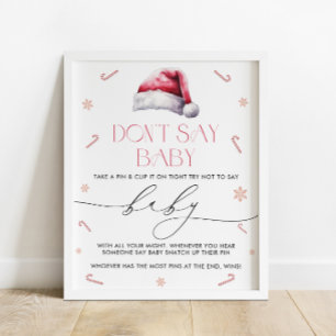 Santa Baby Christmas Don't Say Baby Game Poster