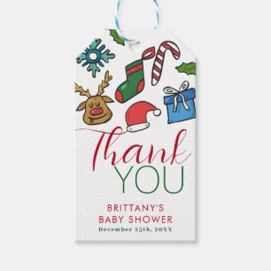 Santa Baby Christmas Gender Neutral Baby Shower  Gift Tags