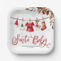 Santa Baby Christmas Girl Baby Shower