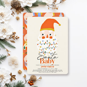 Santa Baby Christmas Holiday Baby Shower Invitation