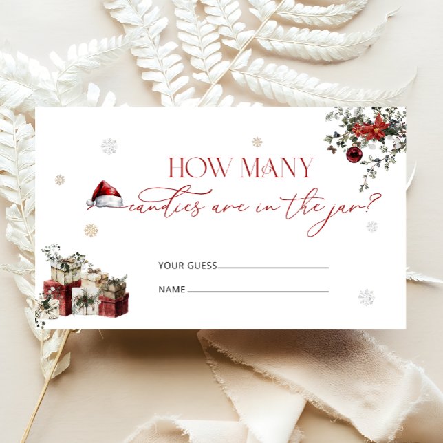 Santa Baby Christmas How Many Candies Enclosure Card (Creator Uploaded)