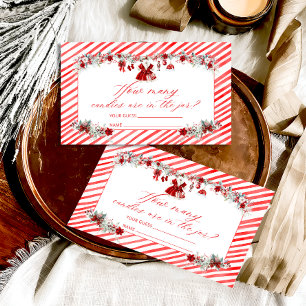 Santa Baby Christmas How Many Candies Enclosure Card