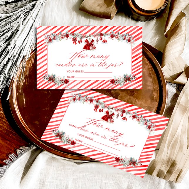 Santa Baby Christmas How Many Candies Enclosure Card (Creator Uploaded)