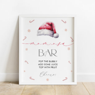 Santa Baby Christmas Mum-Osa Bar Baby Shower  Poster