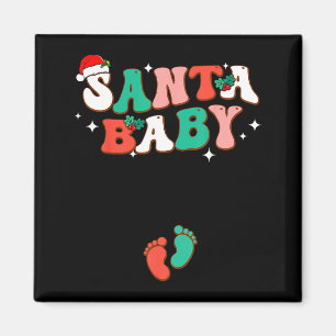 Santa Baby Christmas Pregnancy Announcement Pregna Magnet