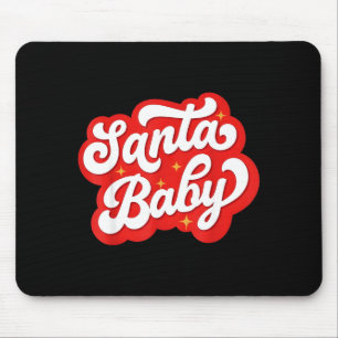 Santa Baby Christmas Pregnancy Announcement Pregna Mouse Pad