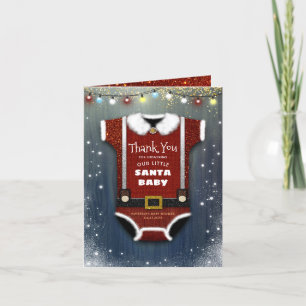 Santa Baby Christmas Shower Thank You Card