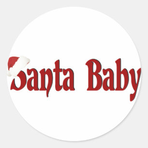 Santa Baby Classic Round Sticker