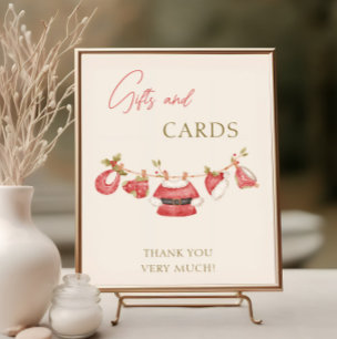 Santa Baby Clothes Boy Baby Shower Gifts and Cards Poster
