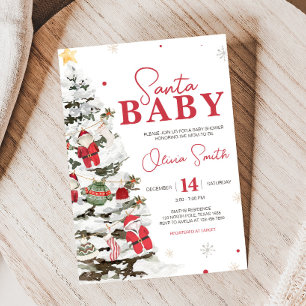 Santa Baby Clothes Christmas Baby Shower Invitation