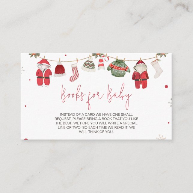 Santa Baby Clothes Christmas Books for Baby Enclosure Card (Front)