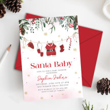 Santa Baby Clothes Christmas Winter Baby Shower