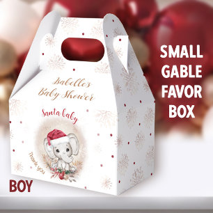 Santa Baby Elephant Christmas Baby Shower Small Favour Box