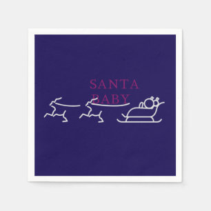 Santa Baby: Festive and Flirty Holiday Cheer"  Napkin