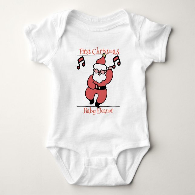 santa. baby first Christmas   Bodysuit (Front)