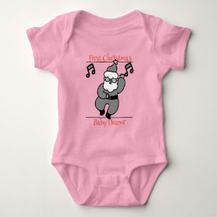 santa. baby first Christmas  Bodysuit
