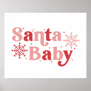 Santa Baby - Fun Holiday Typography Design Poster
