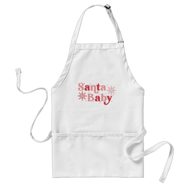 Santa Baby - Fun Holiday Typography Design Standard Apron (Front)