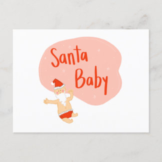Santa Baby Funny Christmas Postcard