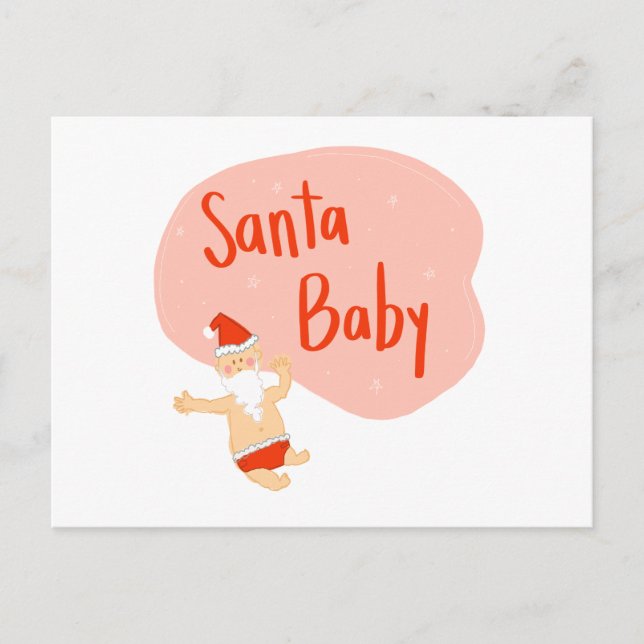 Santa Baby Funny Christmas Postcard (Front)