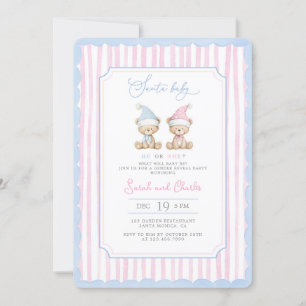 Santa Baby Gender Reveal Invitation