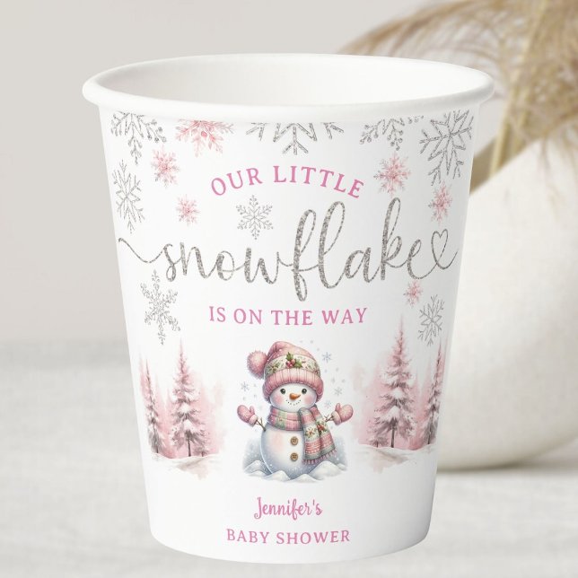 Santa Baby Girl Christmas Baby Shower Paper cup (Creator Uploaded)