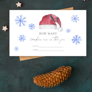 Santa baby - guess how many candies are in the jar enclosure card