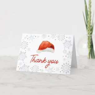 Santa Baby Hat Baby Shower Thank You Card