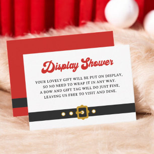 Santa Baby Holiday Baby Shower Display Shower Enclosure Card